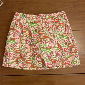 Crown & Ivy women’s pink green groovy women’s skirt skort size 2 mini skirt